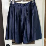 Tommy Hilfiger Navy Silk Taffeta Skater Skirt Size 0 Photo 1