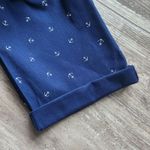 Talbots Relaxed Chinos Anchor Print Navy Blue Ankle Length Womens 6 Photo 10