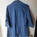 EUC Distinct Classic denim open jacket M urgly Diamond Embellished Boho Office Blue Size M Photo 5