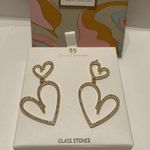 House of Harlow NWT  dangling heart hoop glass stone earrings Photo 5