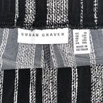 Susan Graver Sz 1X Black Stripe Ruched Leg Liquid Knit Pull-On Crop Capri Pants Photo 3