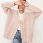 Jenni Kayne  Cable Cocoon Cardigan in Blush/Pink alpaca wool size XS Photo 0