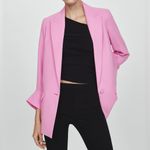 Mango NWT Tailored Blazer with Turn Down Sleeves PINK size small spring Photo 6