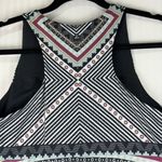 prAna  Sporty Mini Dress Racer Back Size Small Ariel Aztec Print Built-In Bra Photo 6