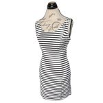 Cals Dress Womens Sz Large Striped Open Back Skater Mini Baddie Cocktail Y2K Black Photo 3