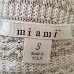 Miami  Women’s Medium M Cardigan Cream Lace Open Front 3/4 Sleeves Knit Photo 5