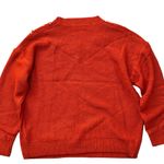 BloomChic Rust Orange Pearl Embellished Sweater Size 10 Feminine Knit Top in EUC Photo 8