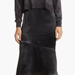Sam Edelman Sam‎ Edelman Satin Slipdress Metallic Sparkle Boat Neck Sweater, Black, 12, NWT Photo 0