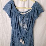 Rewind : Denim Blue Floral Romper- M Photo 7