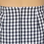 NUDE 100% Cotton Black and White Gingham Mini Skirt with front pleats Small EUC Photo 3
