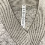 Lululemon NWT Alpaca Wool-Blend V-Neck Sweater Heathered Light Grey Photo 3