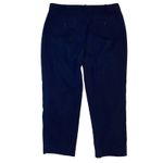 Talbots  Signature Crop Womens 10 Navy Blue Flat‎ Front Crop Career Pants Photo 5
