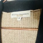 WHITE + WARREN Almond Black Merino Wool Button Belted Oversized Cardigan Size M Gray Size M Photo 6