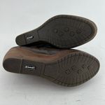 Dr. Scholls (9) Expresso Brown Faux Leather Stacked Wedge Heel Ankle Boots Photo 6