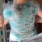 Allison Joy Blue Tye-Dye “French Tuck” style top Photo 4