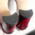 Nine West  Red & Black Snakeskin Chunky Block Heel Sandals Size 8 Photo 8