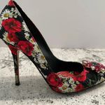 Dolce & Gabbana Pumps Floral Print Crystal Flower High Stiletto Heel Size 39.5 Photo 5