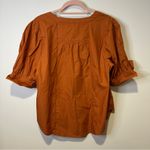 Anthropologie  orange blouse size large Photo 3