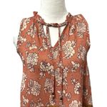 Xhilaration  Blouse Sleeveless Floral Keyhole Neckline Lightweight Multicolor XS Photo 1