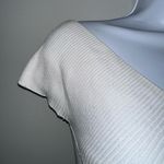 525 America  Revolve White Ribbed Knit Off The Shoulder Short Sleeve Top EUC Sz S Photo 3