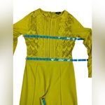 Valentina Romantic Sexy Lace Detail Jumpsuit in Yellow Size Large Photo 13