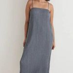 Madewell  The Goldie Dress Plissé in Teapot Blue 8 New Womens Midi Photo 1