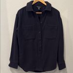 Banana Republic Athleta Black Retroplush Shirt Jacket size XS Photo 2