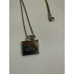 Coach VTG  Sterling Silver Snake Chain Shopping Bag Pendant Necklace 18" 925 Y2K Photo 6