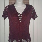 Forever 21 NWT Floral Lace Laced- Up Top Photo 2