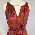 Hinge Nordstrom  chocolate brown floral keyhole dress size XS Photo 1
