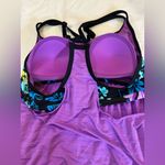 Gerry Purple Floral Racerback Tankini Top S Active Swim Style Photo 3