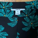 Bar III Women’s Black/Torquois long floral maxi skirt size 8 high slit Photo 1