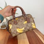 Coach NWT Mini Rowan Crossbody In Signature Canvas With Banana Print Photo 5