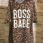 Zutter boss babe cheetah print shirt size large animal print working shirt Photo 0