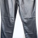 Maurice's Edgely Slim Straight Pants Black Coated High Rise NWT Photo 4