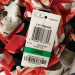 JM Collection  women's size large floral maxi, orange, black and cream, n… Photo 3