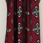 Xhilaration Burgundy Red Patterned Sleeveless  Midi Dress  with crochet detail Photo 1