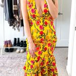 Lovers + Friends revolve Dipinto Oro Yellow Floral Ruffle Maxi Dress Photo 11