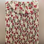 J.Crew x Liberty Smocked Ruffle Peplum Top In Liberty Rose (Sz L) NWT Photo 5