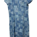 Villager Sport Liz Claiborne Blue Patchwork‎ Denim Maxi Dress Short Sleeve 12 Photo 0