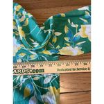 st. john's bay  Women Green Floral Long Sleeve Blouse Size Large Hawaiian Colorful Photo 6