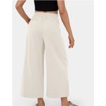 Halara Brand New  Women's Size Large Vanilla Ice Cropped Wide Leg Pants Photo 1