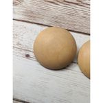 Vintage Clip On Earrings Light Wood Tone *DAMAGED* One Clip Won't Open Tan Photo 4