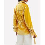 Cinq à Sept Mathieu Velvet Utility Jacket in Sunflower, Size Medium, EXCELLENT Gold Photo 12