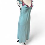 American Vintage vtg. blue embroidered flower fairy midi dress‎ medium. Photo 3