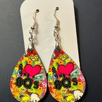 Handmade I Love The 80’s Colorful Teardrop Earrings New Photo 0