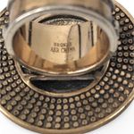 Amy Kahn Russell Bronze Art Deco Ring | Unique Statement Piece Blue Size 8 Photo 2