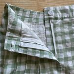 Princess Polly Gingham Pleated Checkered Mini Skirt in Sage Green/White - Size 2 Photo 6