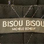 Bisou Bisou black wide leg pants w/colorful contrasting pinstripes. Size 10. EUC Photo 10