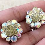 Vintage Aurora Borealis Clip On Earrings Photo 2